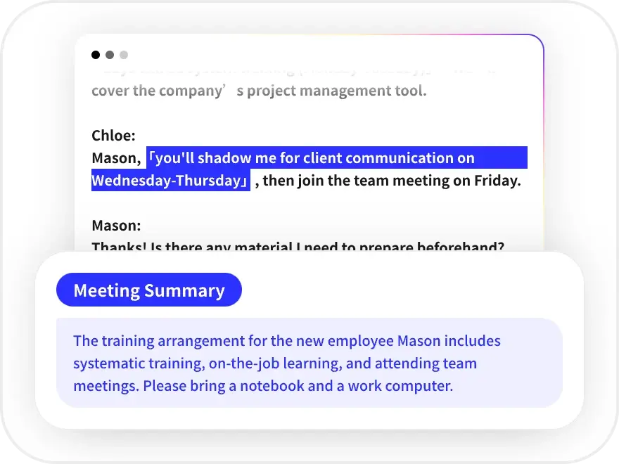 Point important info