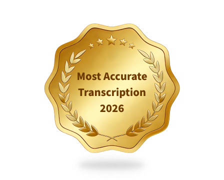 Most Accurate Transcription 2026 award
