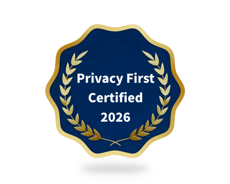 Privacy First Certified 2026 badge
